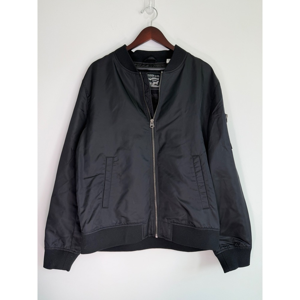 Levi's Flight Bomber Jacket Mens Large Black Technical Gorpcore Streetwear